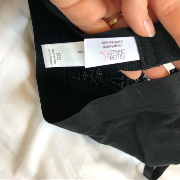 NWT gilligan o malley wireless black lace pull over bralette - Picture 5 of 5